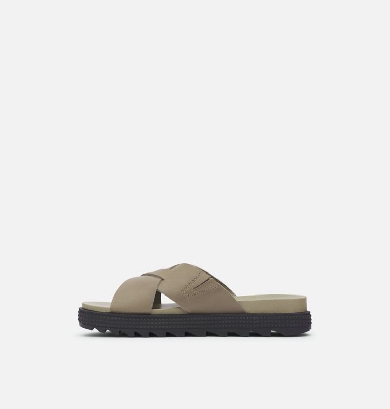 Sorel Roaming™ Criss Cross - Womens Slides Olive - 306487BIM